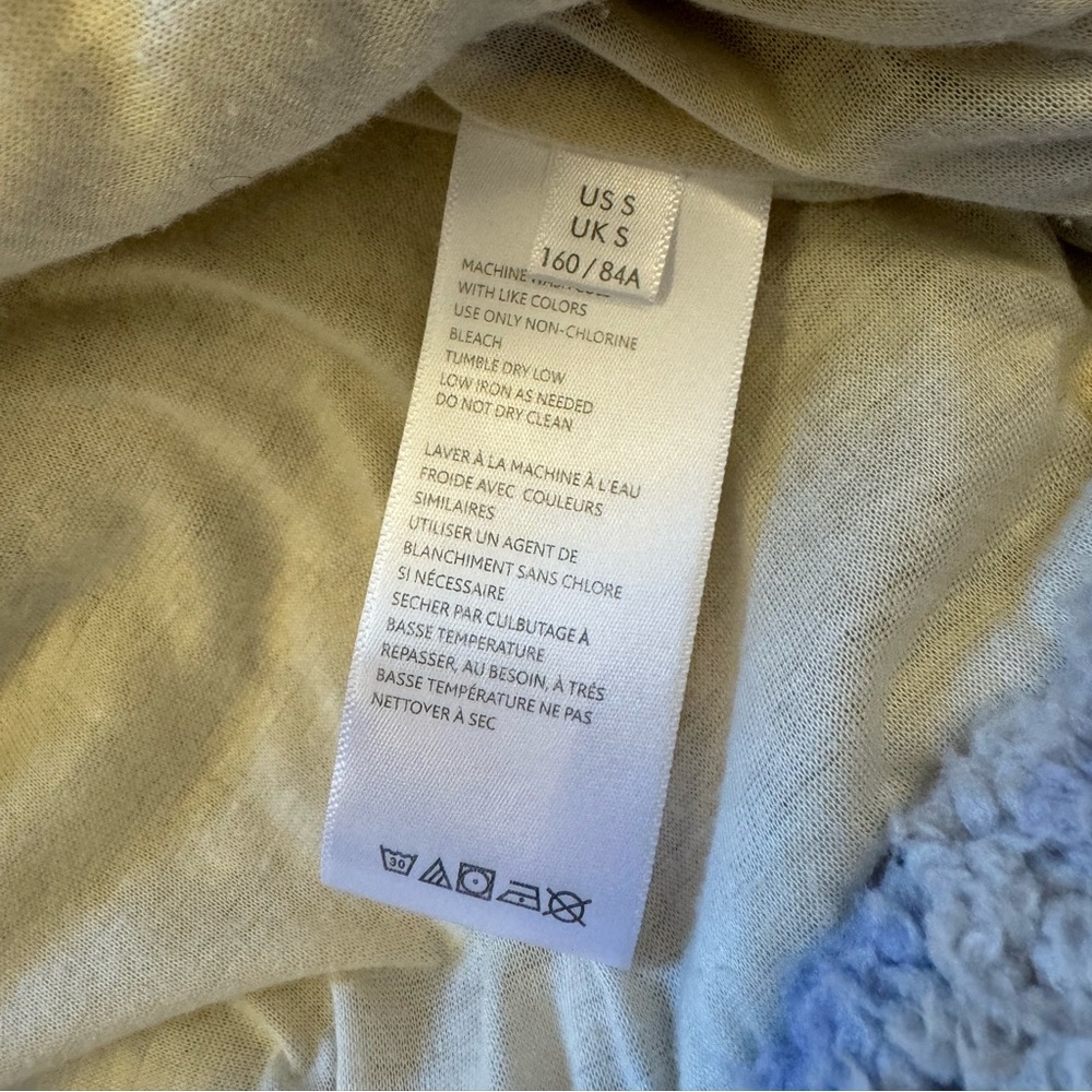 Urban Outfitters Olivia Sherpa Fleece Jacket Flower Purple Full Zip Womens S-P - Picture 5 of 9